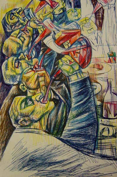 buveurs de vin italiens