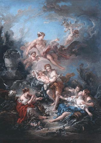 François Boucher - Mercure confiant l'enfant Bacchus aux Nymphes de Nysa1769