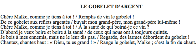 le gobelet d'argent